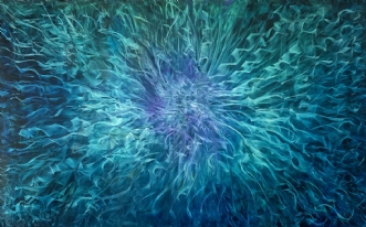 Blue Vibes by Zuzs Huber | maleri