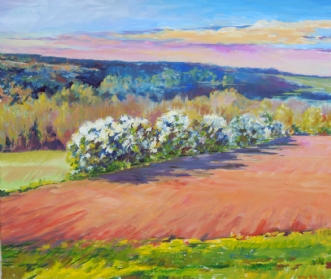 Blomstrende hegn by Peter Witt | maleri