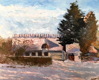 Sne i Hørsholm by Misha Lapitskiy | maleri