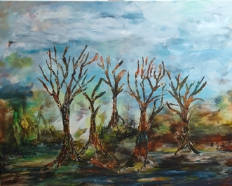 I skovens dybe ro, .. by Iben Bjerre | maleri