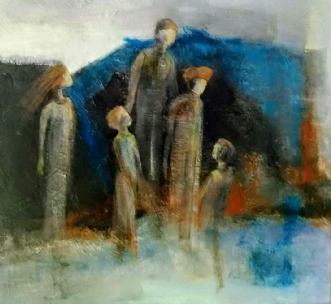 De usynlige 1 by Grete Ryberg Høgh | maleri