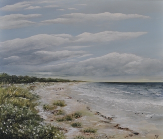 Danske strande nr 5 by Merete Roy | maleri