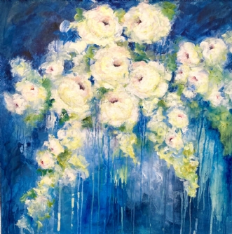 Blomsterportræt 2 by Kirsten Adrian | maleri