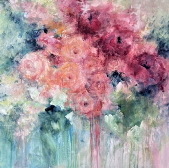 Blomsterportræt 3 by Kirsten Adrian | maleri