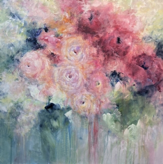 Blomsterportræt 3 by Kirsten Adrian | maleri