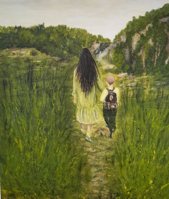 På tur by Tina Lund Christiansen | maleri