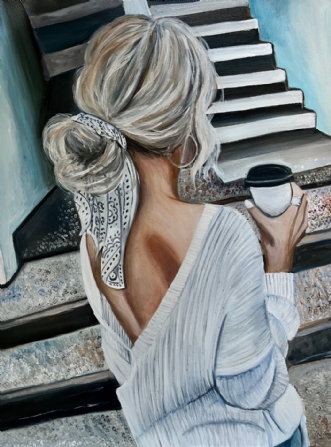 Coffee to go II by Sanne Rasmussen | maleri