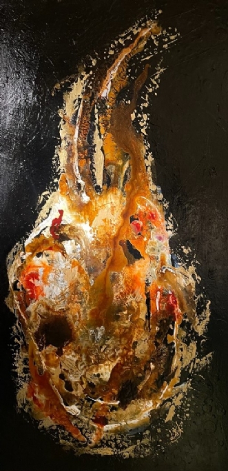 Oil drop by Lone Lopez Andersen | maleri