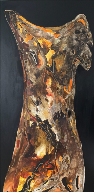 Autumn Dress   by Lone Lopez Andersen | maleri