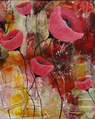 Abstract Flowers by Kirsten Villarruel | tegning