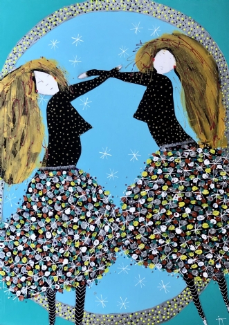 Sisters for ever by Inge Thøgersen | maleri