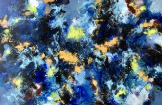 Blue notes by Inge Thøgersen | maleri