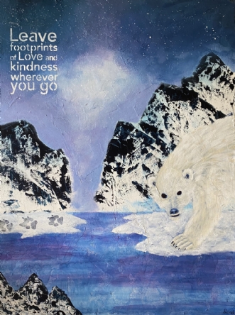 Footprints (Femaie polar bear) af Lene Lund-Jensen