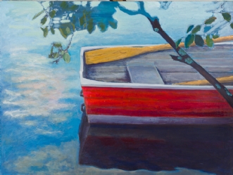 Den røde båd by SteenR (Rasmussen) | maleri
