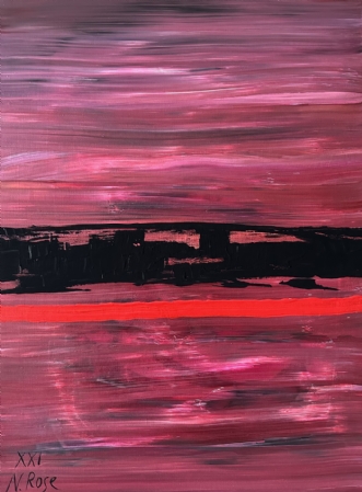 Red Line, 2021 by Natalia Rose | maleri