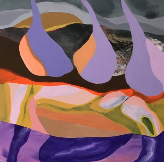 Purple rain by Line Højmann | maleri