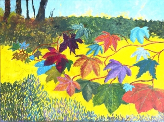 Vilde planter (Wild.. by Lene Weiss | maleri
