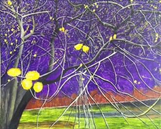 Blomstrende træ (Fl.. by Lene Weiss | maleri