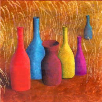 Flasker  (Bottles) by Lene Weiss | maleri