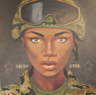 army girl by Bente Jepsen | maleri