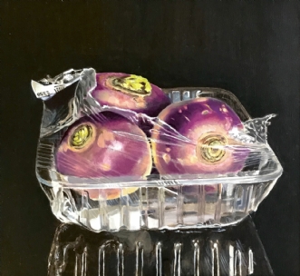 Turnips plastic (ma.. by Jeanette Elmelund | maleri