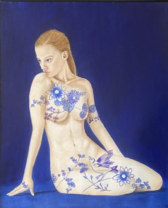 Blå Blomst  af Jeanette Elmelund