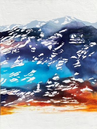 Nordiske bjerge - M.. by Mette Hansgaard | maleri