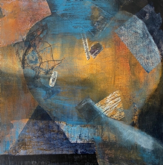 Abstrakt krukke med.. by Karen Margrethe Hartvig | maleri