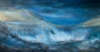 Golden Waves by Nina Augustinussen | maleri