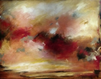 Solnedgang by Birthe Tandrup | maleri