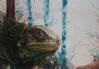 Little Lizard by Line Falk Iversen | maleri