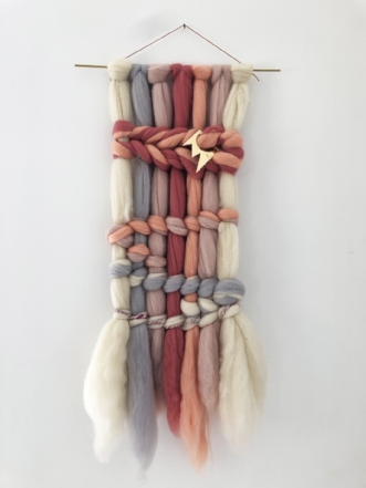 Akustisk vægkunst i uld:  WOOLWALLS - Sommer pastel farvede uld farvede nuancer.  af Jeanett Knipschildt