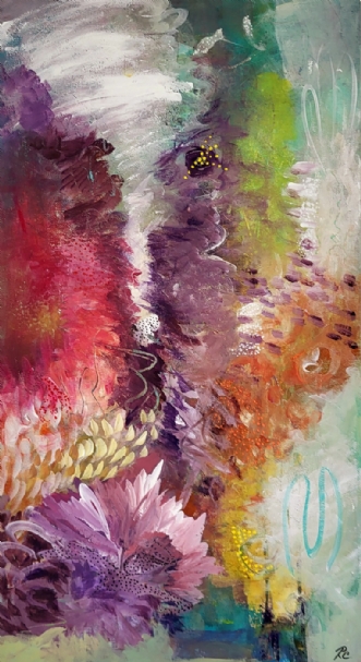 Blomsterflor by Ruth Christiansen | maleri