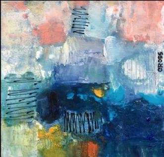 Rhapsody In Blue by Inge Merete Gross | maleri