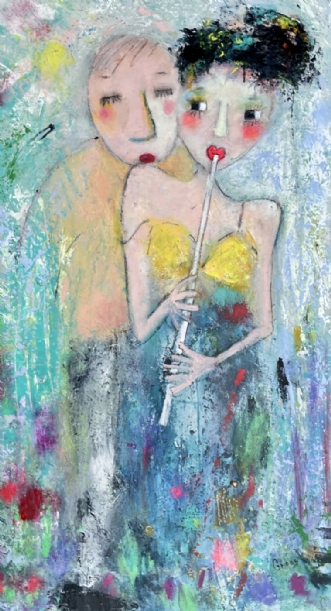 For fløjte og hente.. by Inge Merete Gross | maleri