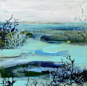 Abstrakt landskab 3 by Rie Brødsgaard | maleri
