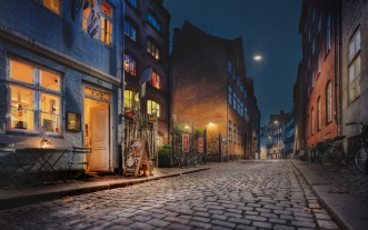 Old Street in Copenhagen af Jacob Surland